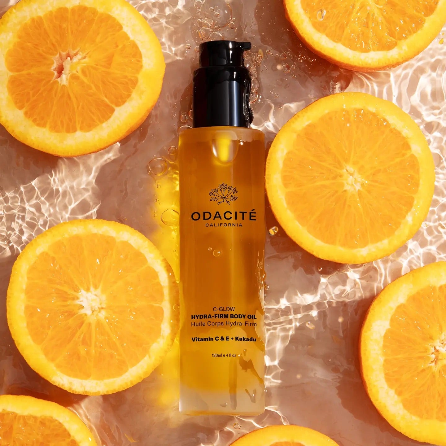 Odacité Skincare | C-Glow Hydra-Firm Body Oil | Vitamin C &amp; E + Kakadu