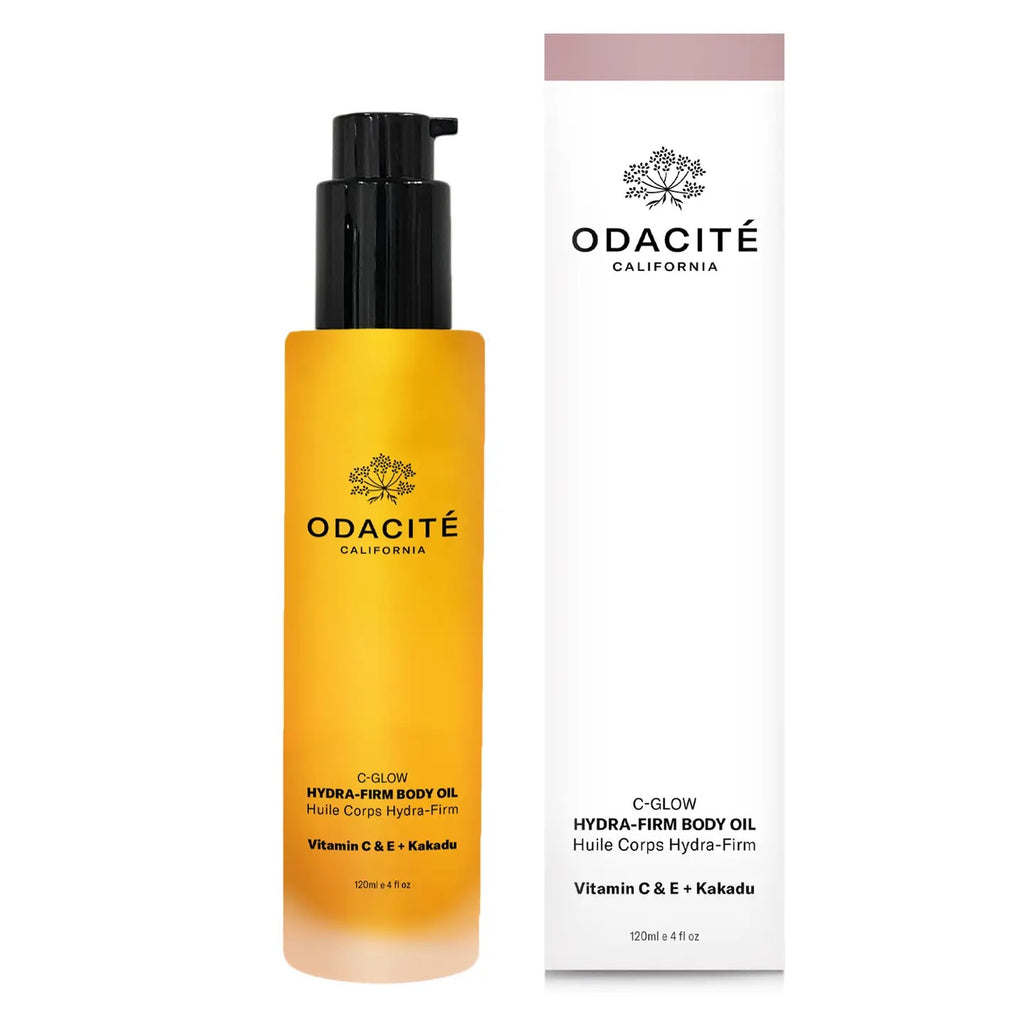 Odacité Skincare | C-Glow Hydra-Firm Body Oil | Vitamin C &amp; E + Kakadu