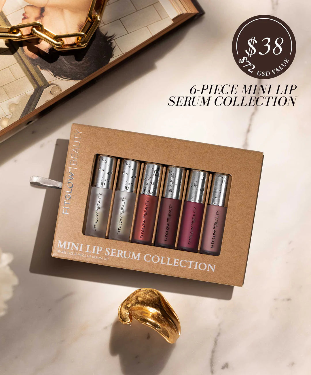 Fitglow Beauty | 6-PIECE MINI LIP SERUM COLLECTION