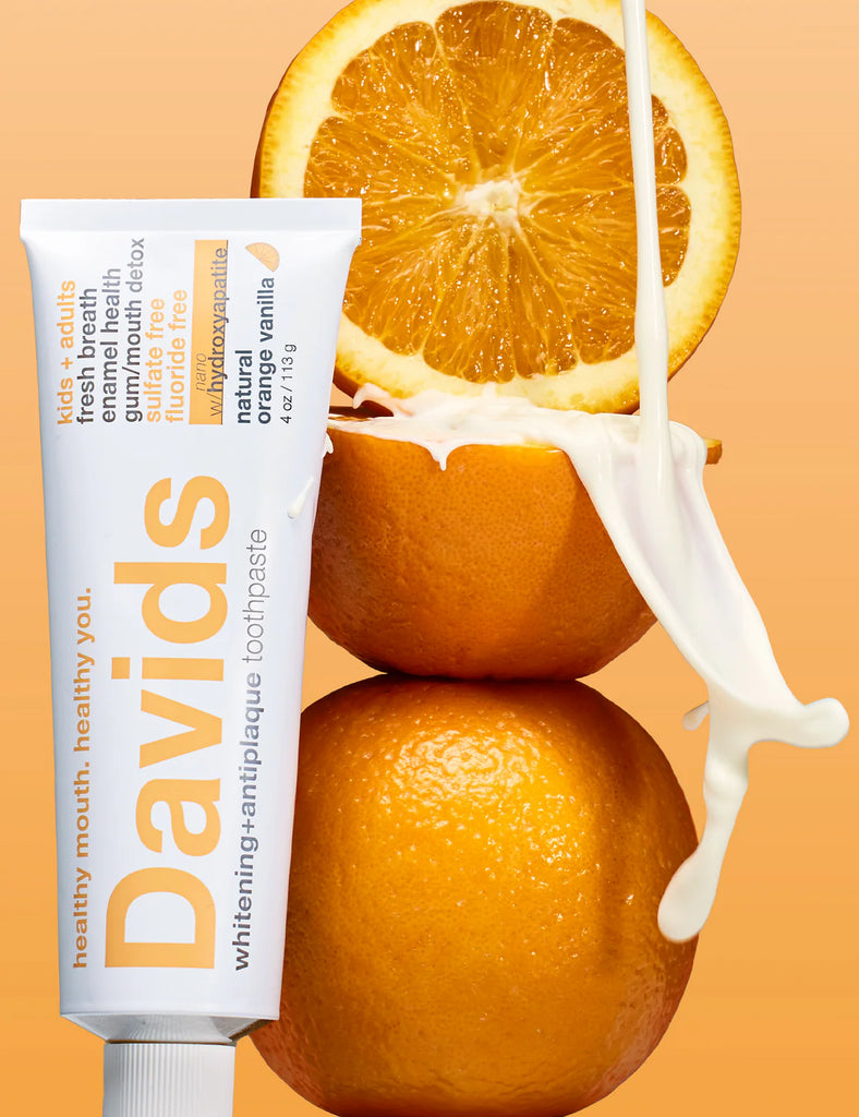 Davids | Kids + Adults Nano-Hydroxyapatite Premium Toothpaste • Orange Vanilla