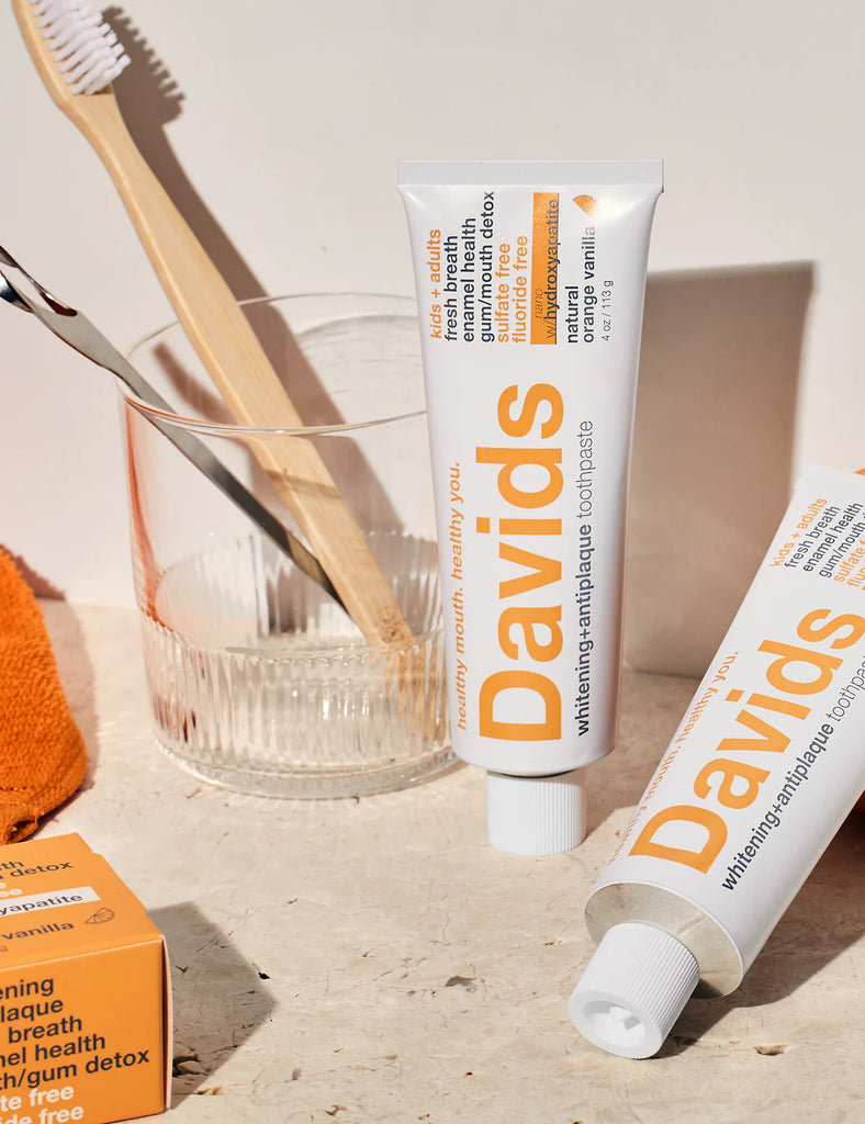 Davids | Kids + Adults Nano-Hydroxyapatite Premium Toothpaste • Orange Vanilla