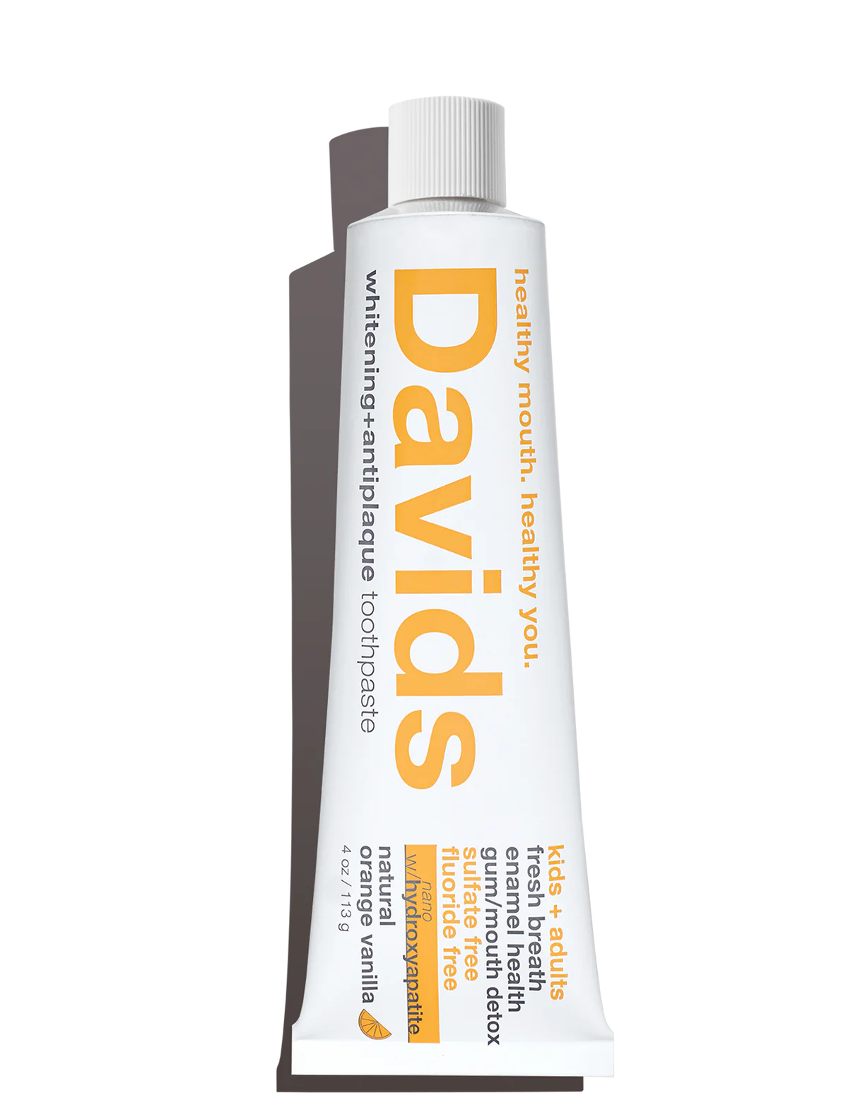 Davids | Kids + Adults Nano-Hydroxyapatite Premium Toothpaste • Orange Vanilla