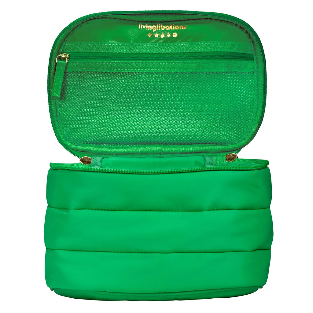 Living Libations | Puffer Train Case Grass Green