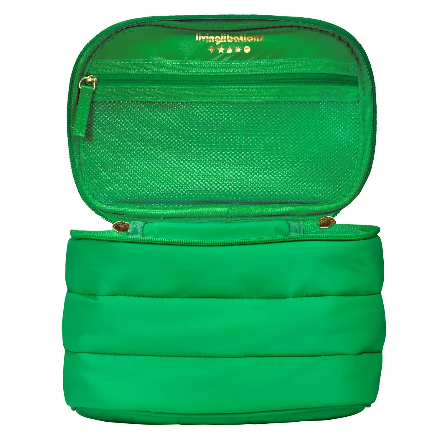 Living Libations | Puffer Train Case Grass Green