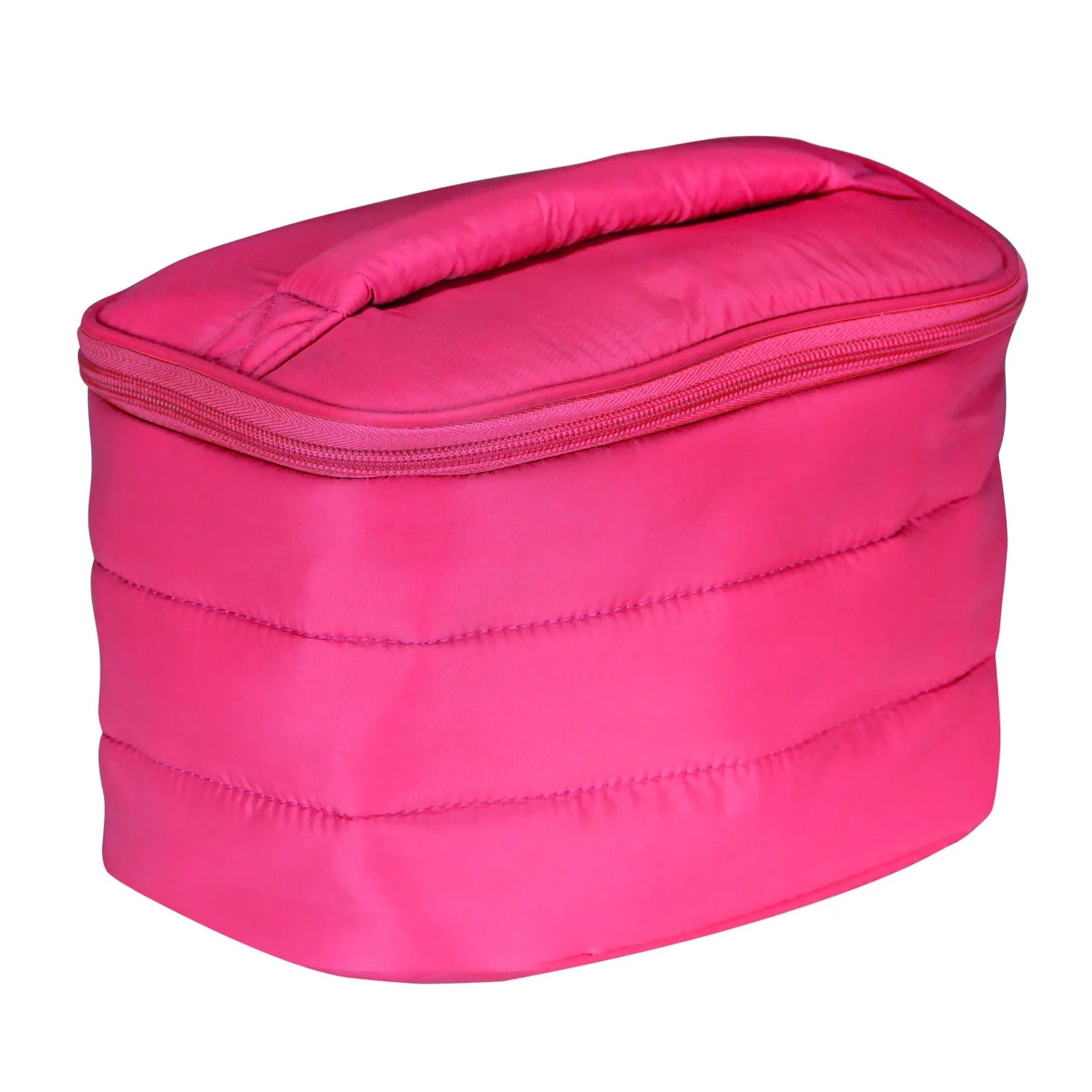 Living Libations | Puffer Train Case Peony Pink