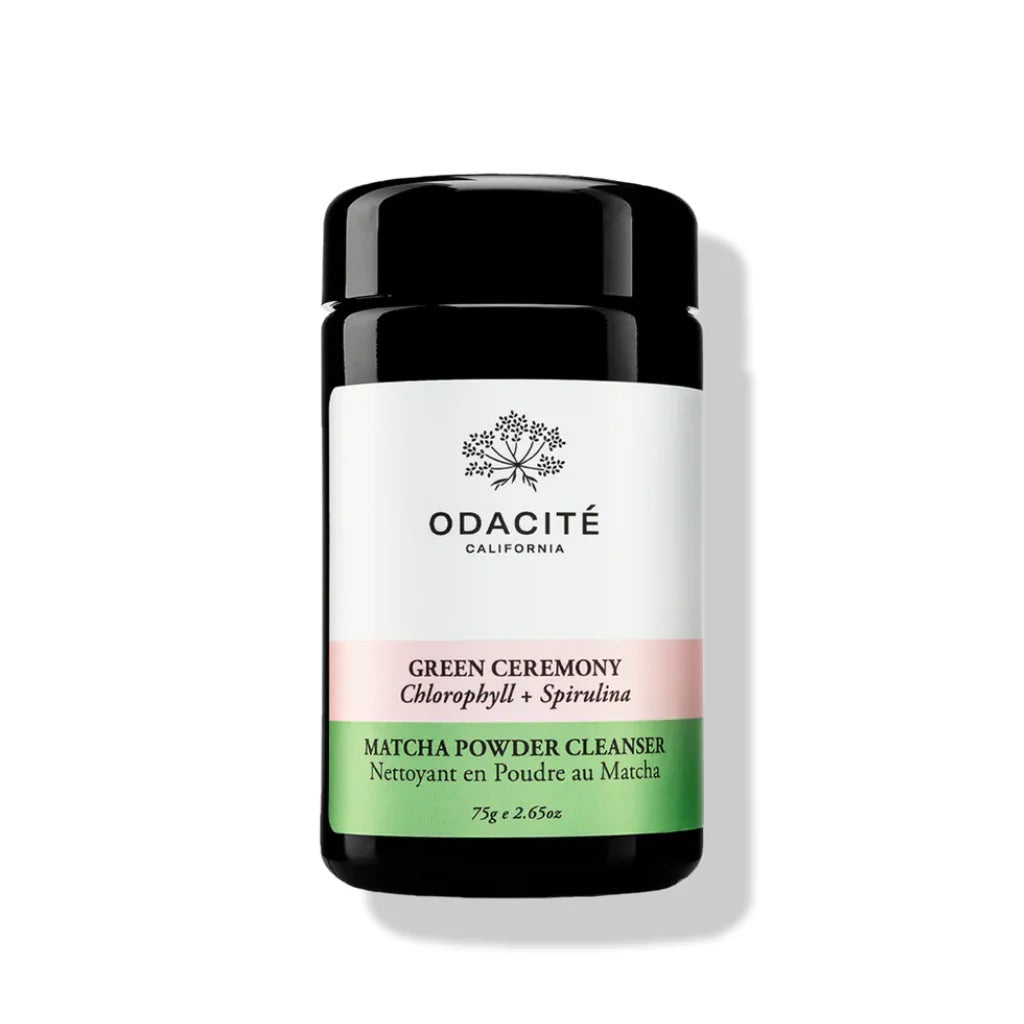 Odacité Skincare | Green Ceremony Matcha Powder Cleanser | Chlorophyll + Spirulina