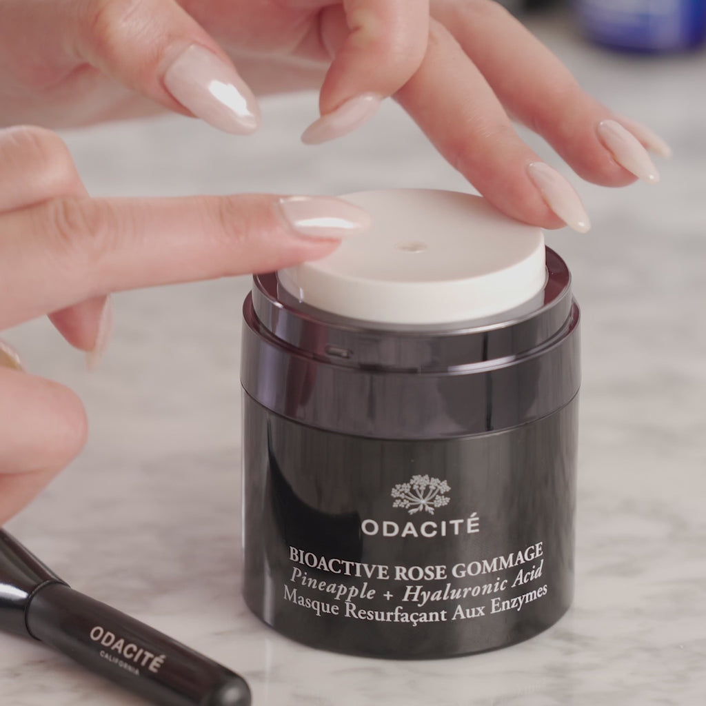 Odacité Skincare | Bioactive Rose Gommage Resurfacing Enzyme Mask | Pineapple + Hyaluronic Acid