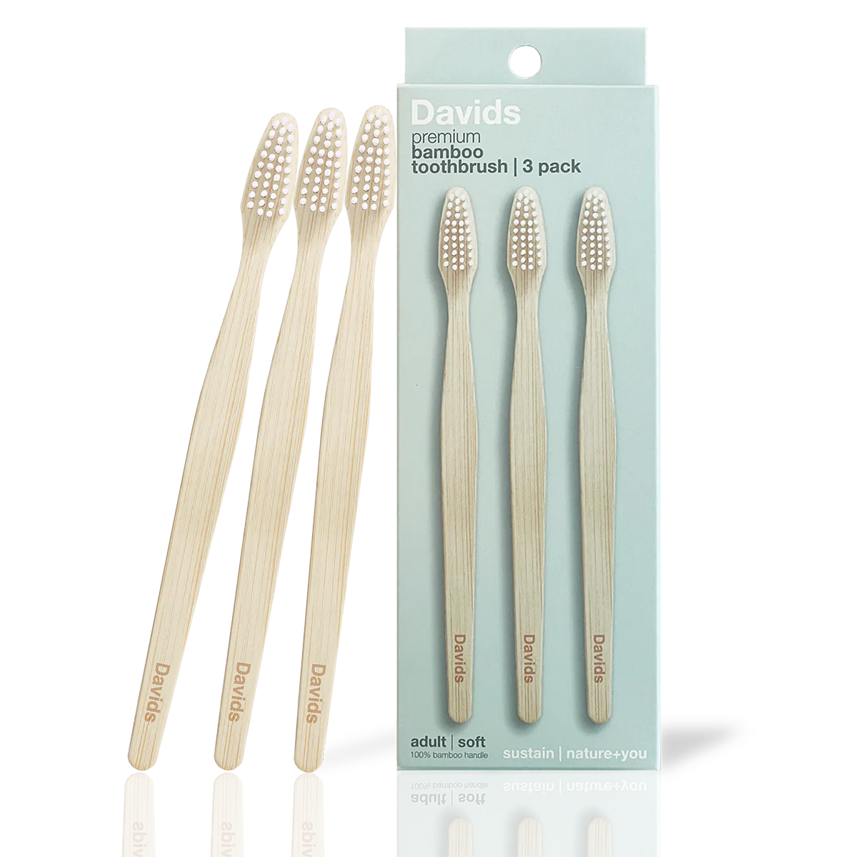 Davids | Premium Bamboo Toothbrush 3 Pack